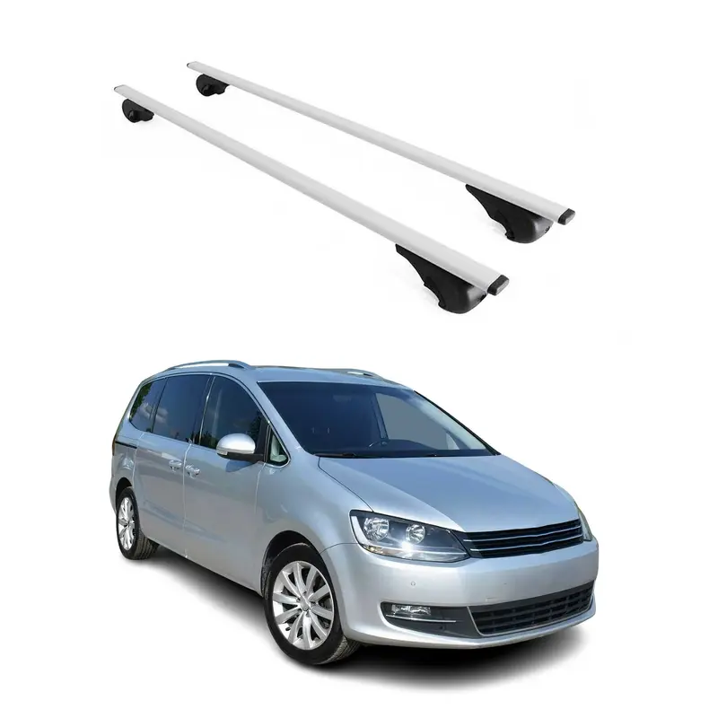 Barres de toit Transversales pour VW Sharan 2010-2023 Acier Argent