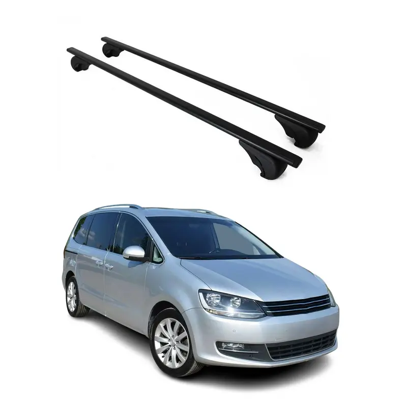 Barres de toit Transversales pour VW Sharan 2010-2023 Acier Noir