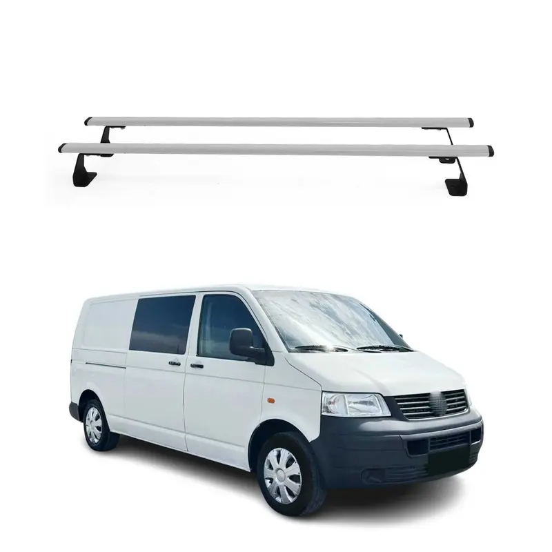 Barres De Toit Transversales Pour VW T5 T6 Transporter tout 2003-2024 Gris 2x
