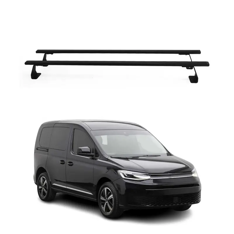 Barres de toit transversales pour VW T7 Multivan 2021-2026 Acier Noir 2Pcs
