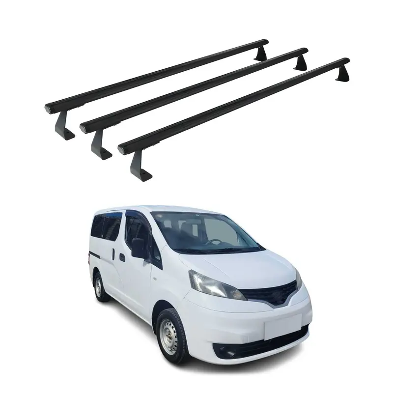 Barres de toit transversales pour VW T7 Multivan 2021-2026 Aluminium Noir 3 Pcs