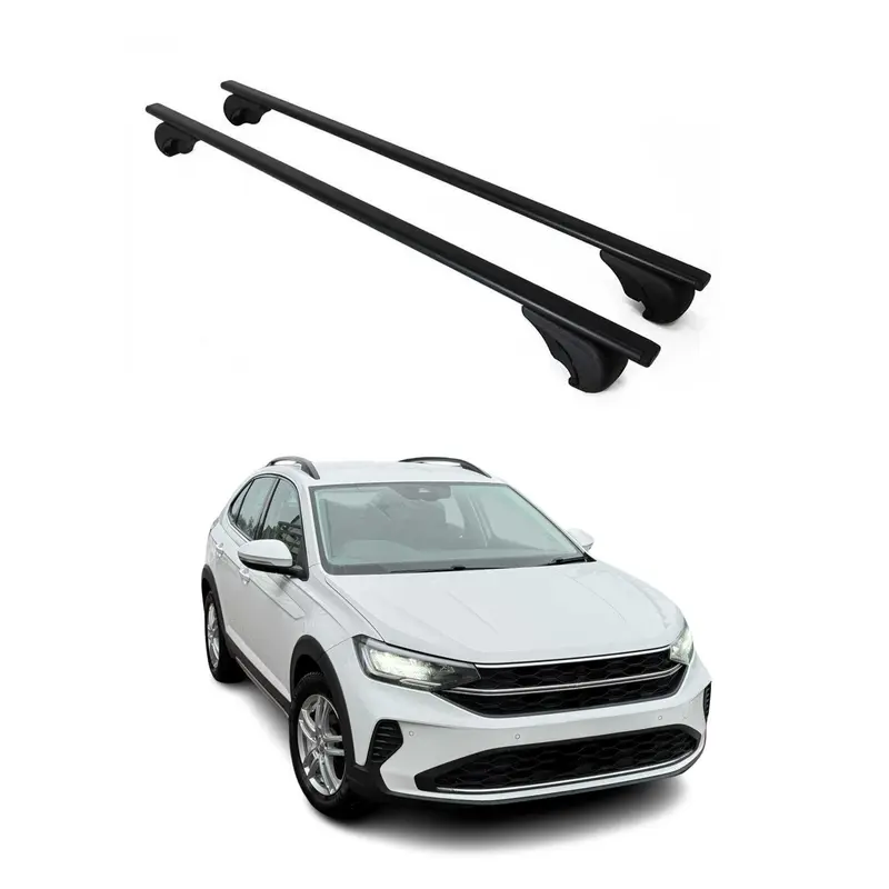 Barres de toit Transversales pour VW Taigo 2021-2026 Acier Noir
