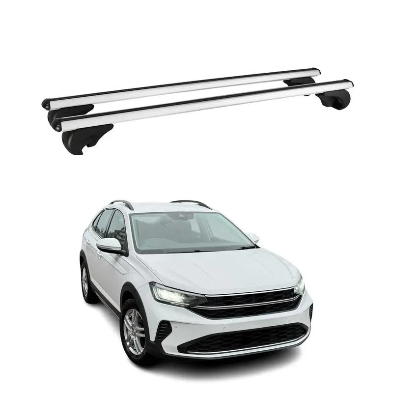 Barres de toit Transversales pour VW Taigo 2021-2026 Aluminium Argent
