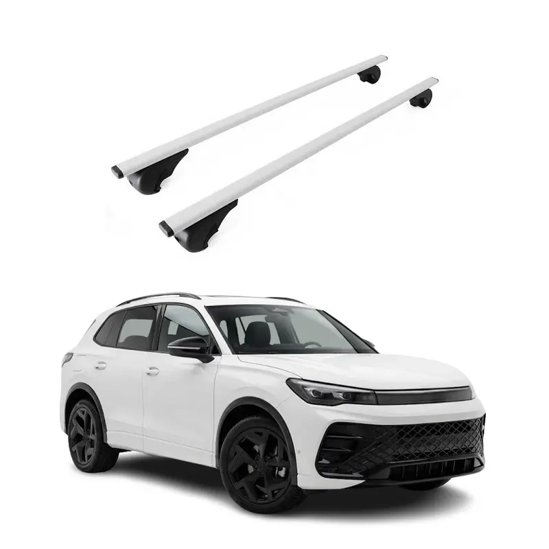 Barres de toit Transversales pour VW Tiguan III 2024-2026 Acier Gris 2Pcs