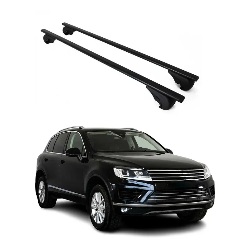 Barres de toit Transversales pour VW Touareg 2010-2018 Acier Noir
