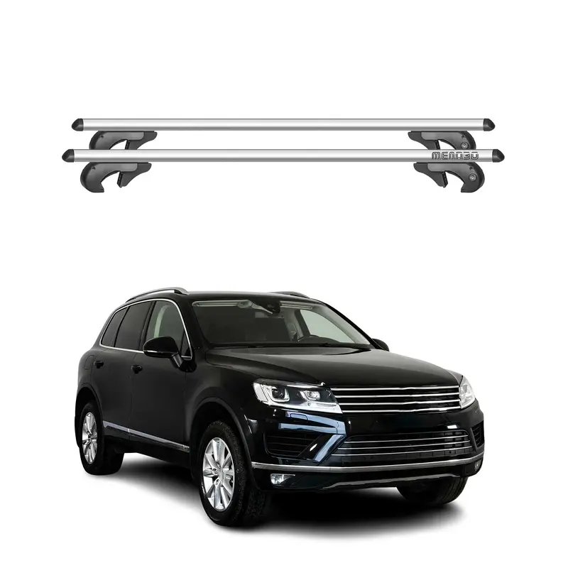 Barres de toit transversales pour VW Touareg 7P 2010-2018 90kg Aluminium Gris 2x