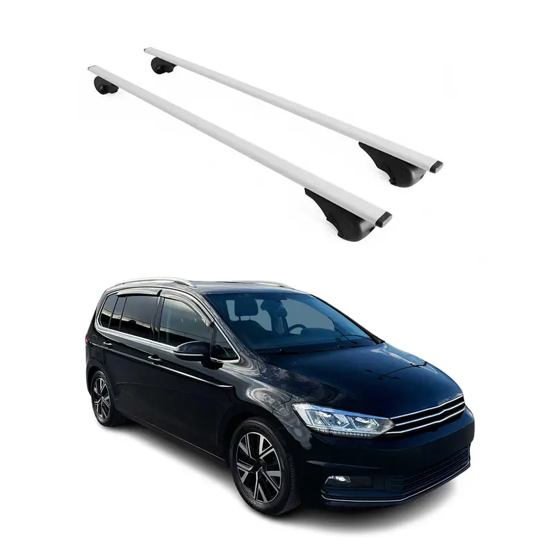 Barres de toit Transversales pour VW Touran 2015-2026 Acier Argent