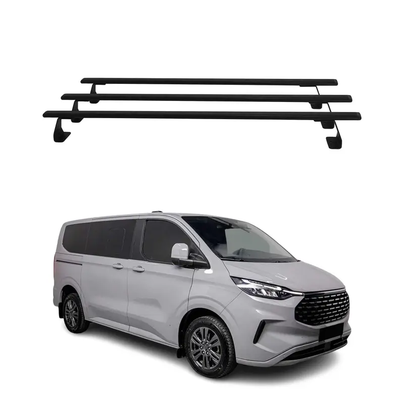 Barres de toit transversales pour VW Transporter T7 2023-2026 Acier Noir 3Pcs