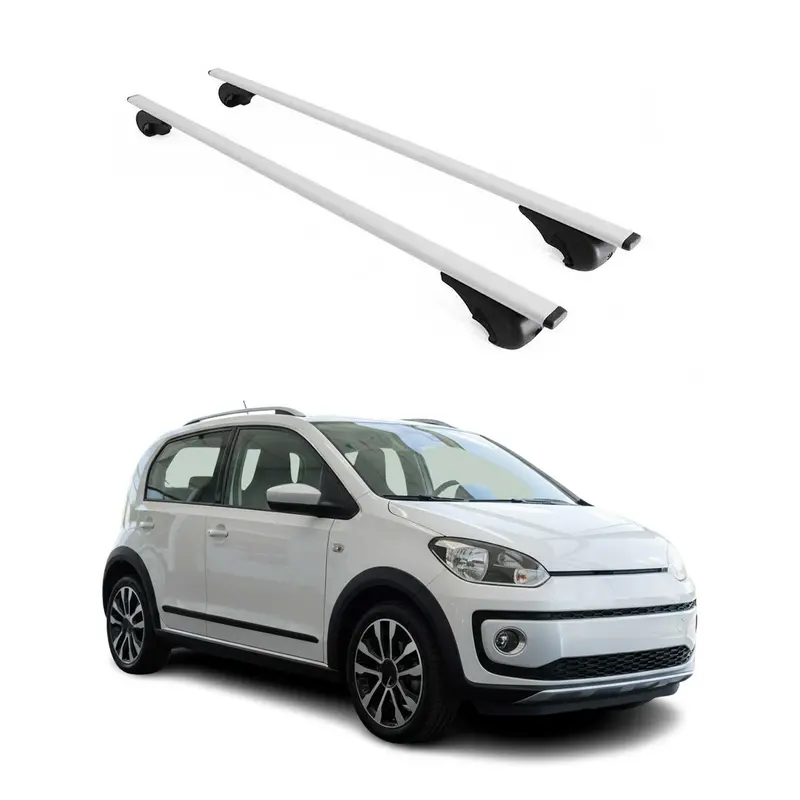 Barres de toit Transversales pour VW UP 2011-2023 Acier Argent