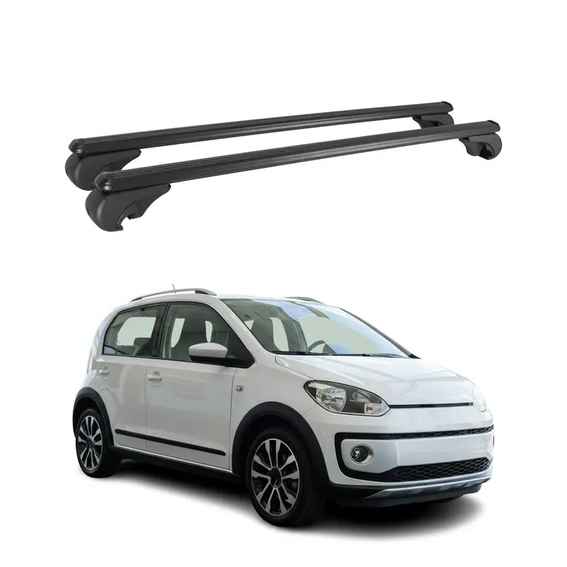 Barres de toit Transversales pour VW UP 2011-2023 Aluminium Noir