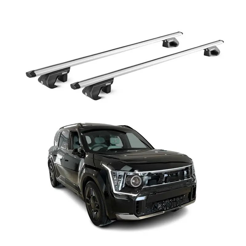 Barres transversales de toit pour Kia EV9 2023-2026 Aluminium Argente 2Pcs