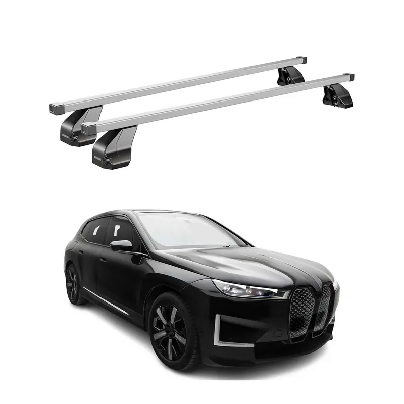 Barres transversales Menabo pour BMW IX I20 2021-2026 Acier Gris