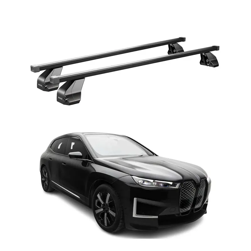 Barres transversales Menabo pour BMW IX I20 2021-2026 en acier inox Noir