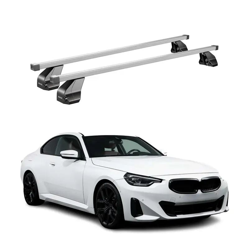 Barres transversales Menabo pour BMW Série 2 G42 G87 Coupé 2021-2026 Acier Gris