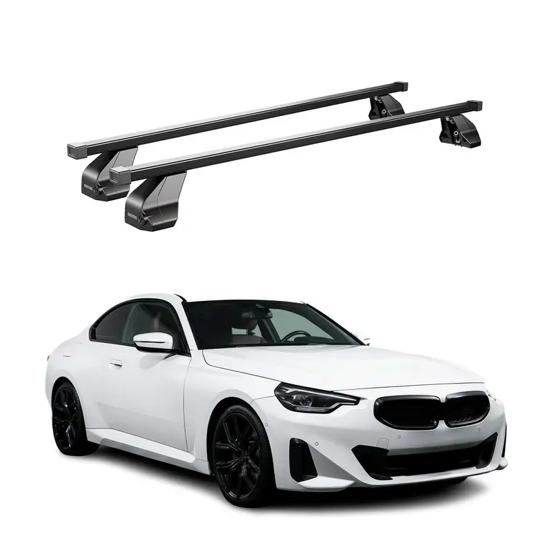 Barres transversales Menabo pour BMW Série 2 G42 G87 Coupé 2021-2026 inox Noir