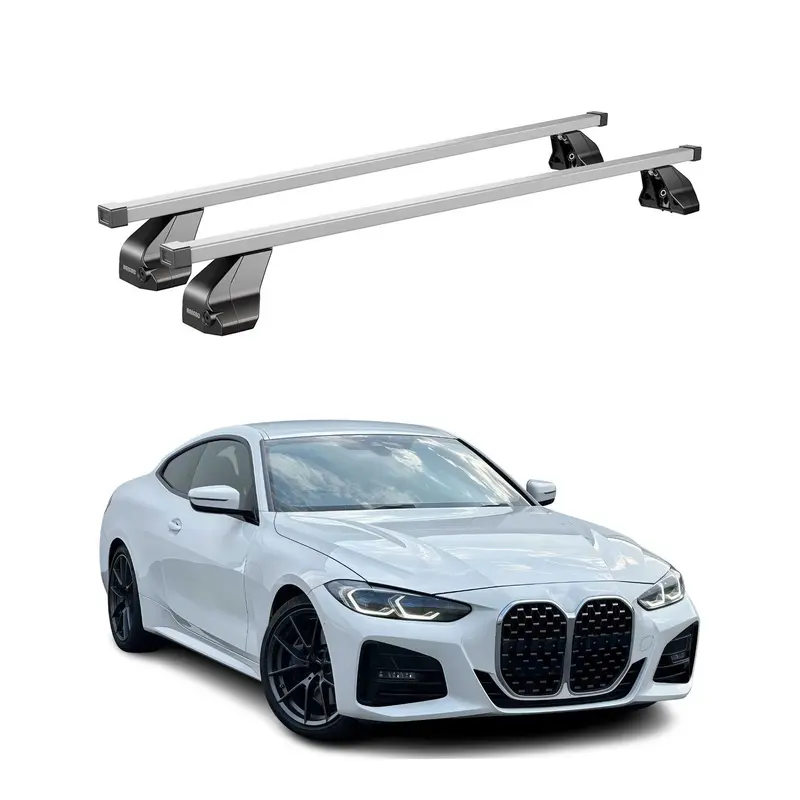 Barres transversales Menabo pour BMW Série 4 G22 G82 Coupé 2020-26 Acier Gris