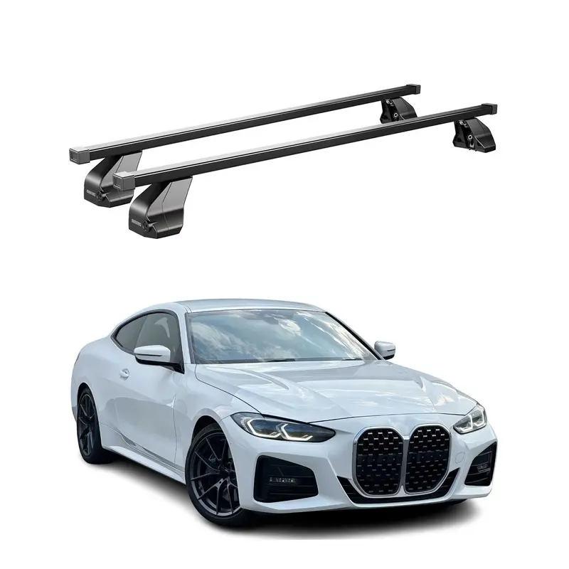 Barres transversales Menabo pour BMW Série 4 G22 G82 Coupé 2020-26 inox Noir