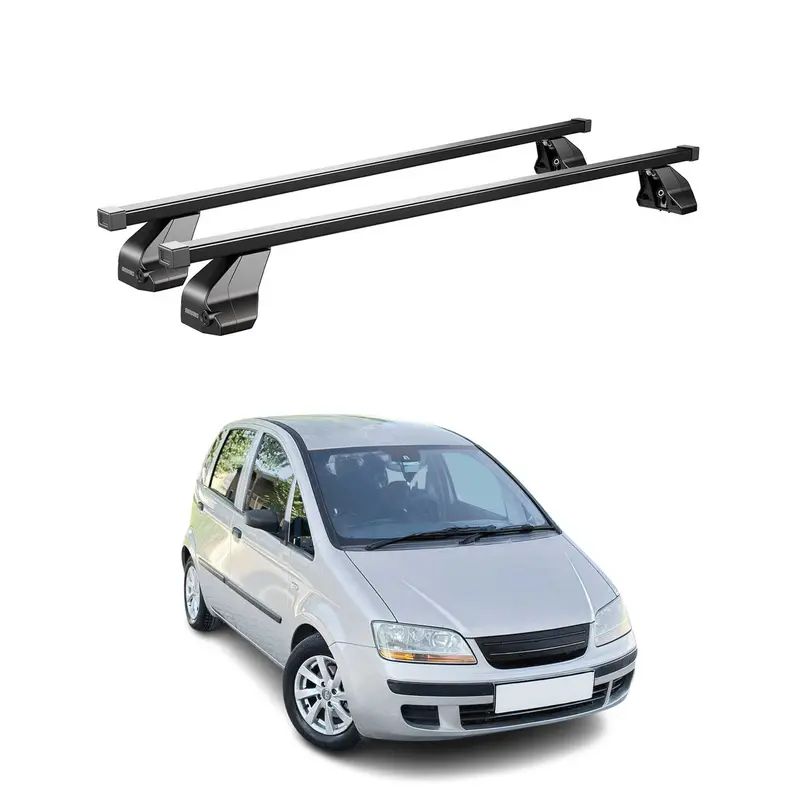 Barres Transversales Menabo pour Fiat Idea 2005-2012 Noir