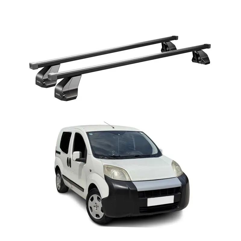 Barres Transversales Menabo pour Fiat Qubo 2007-2016 Noir