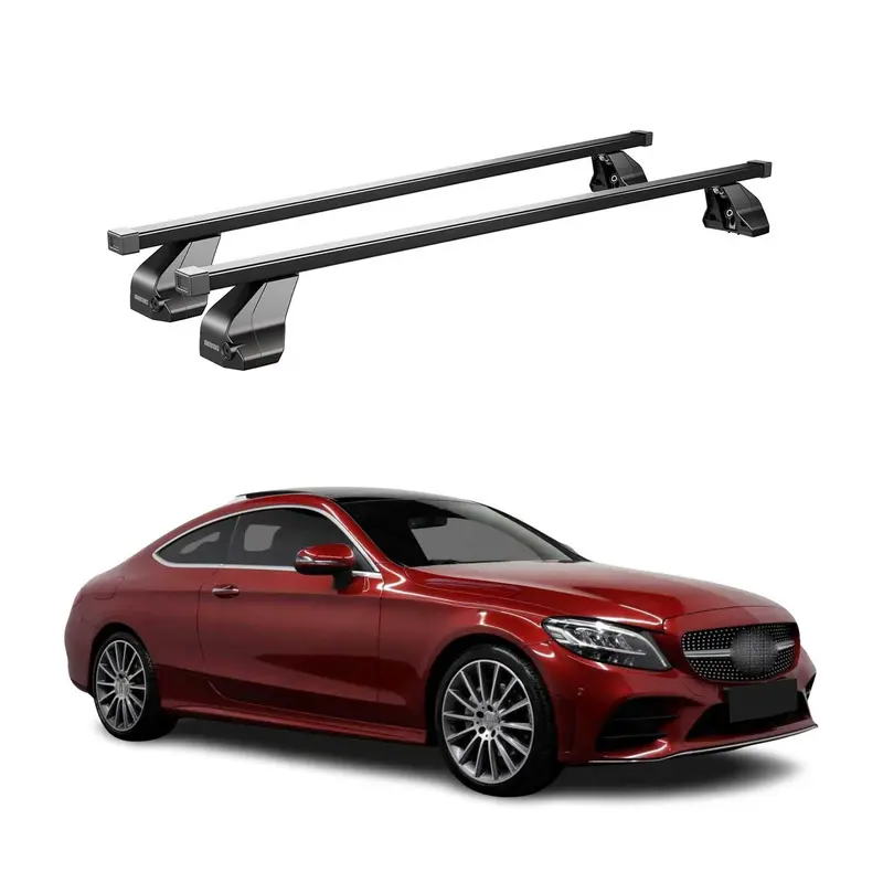 Barres Transversales Menabo pour Mercedes C Coupe 2015-2023 Noir