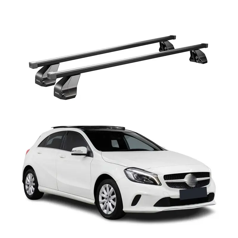 Barres Transversales Menabo pour Mercedes Classe A W176 2013-2018 Noir