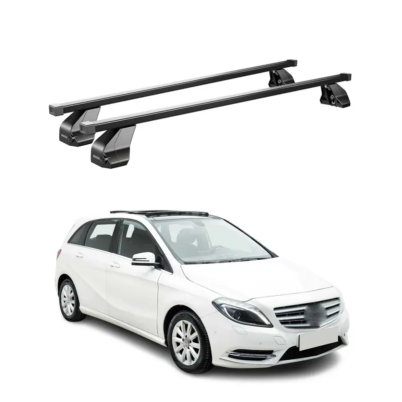Barres Transversales Menabo pour Mercedes Classe B W246 2012-2018 Noir