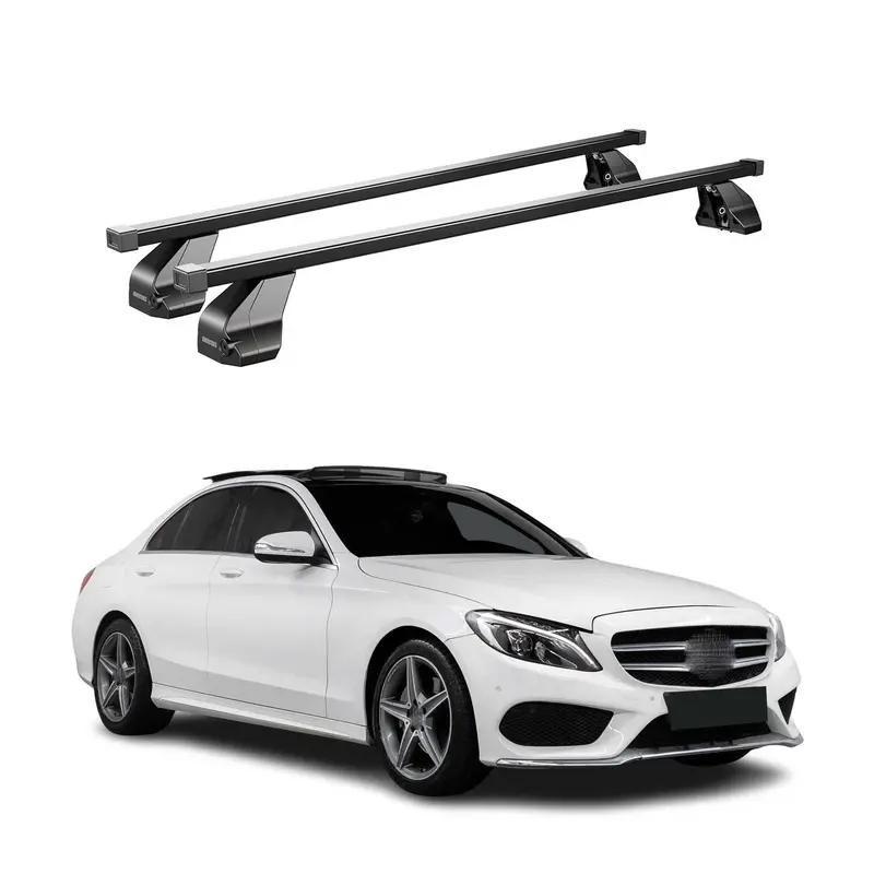 Barres Transversales Menabo pour Mercedes Classe C W205 2014-2021 Noir