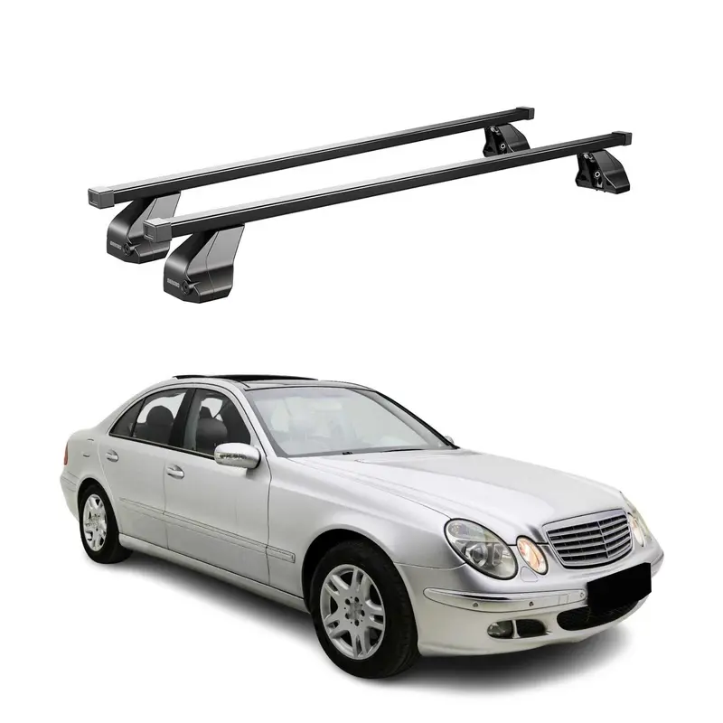 Barres Transversales Menabo pour Mercedes Classe E W211 2002-2009 Noir