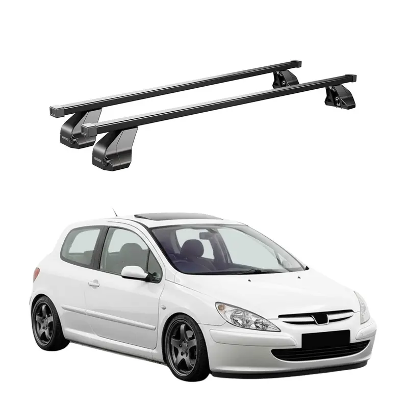 Barres Transversales Menabo pour Peugeot 307 2001-2009 3-portes Noir