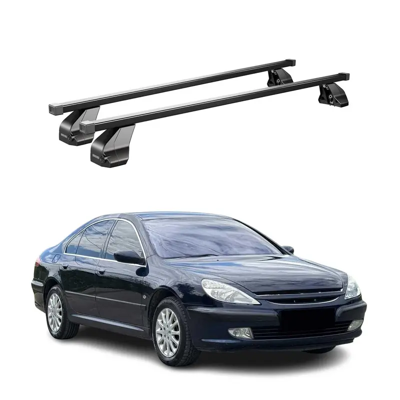 Barres Transversales Menabo pour Peugeot 607 2000-2005 Noir