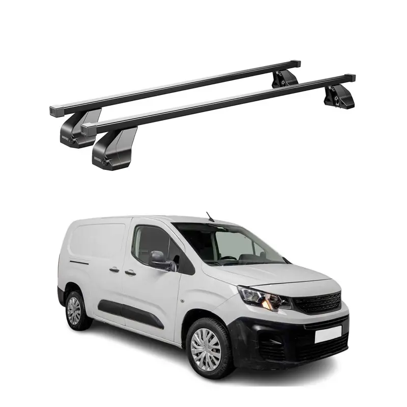Barres Transversales Menabo pour Peugeot Partner III 2018-2026 Noir