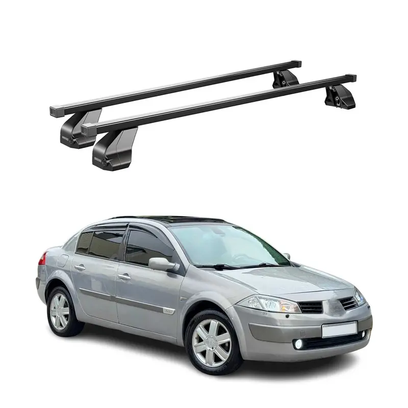 Barres Transversales Menabo pour Renault Megane II 2002-2010 Noir