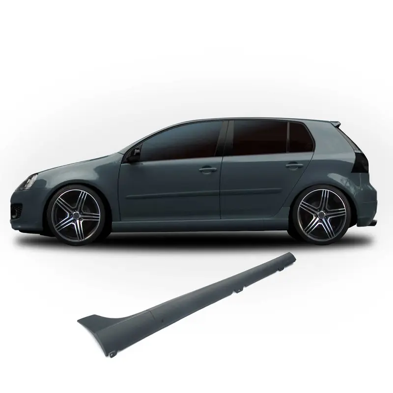 Bas de caisse jupe latéral pour Volkswagen Golf 5 4 portes 2003-2009 ABS Noir 2x