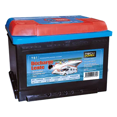 BATTERIE TECHPOWER DÉCHARGE LENTE (T81)12 V 80 AH +D 600 (EN)