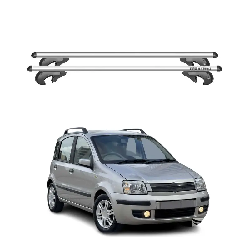 Brio Barres de toit transversales pour Fiat Panda II 169 2003-2012 Gris