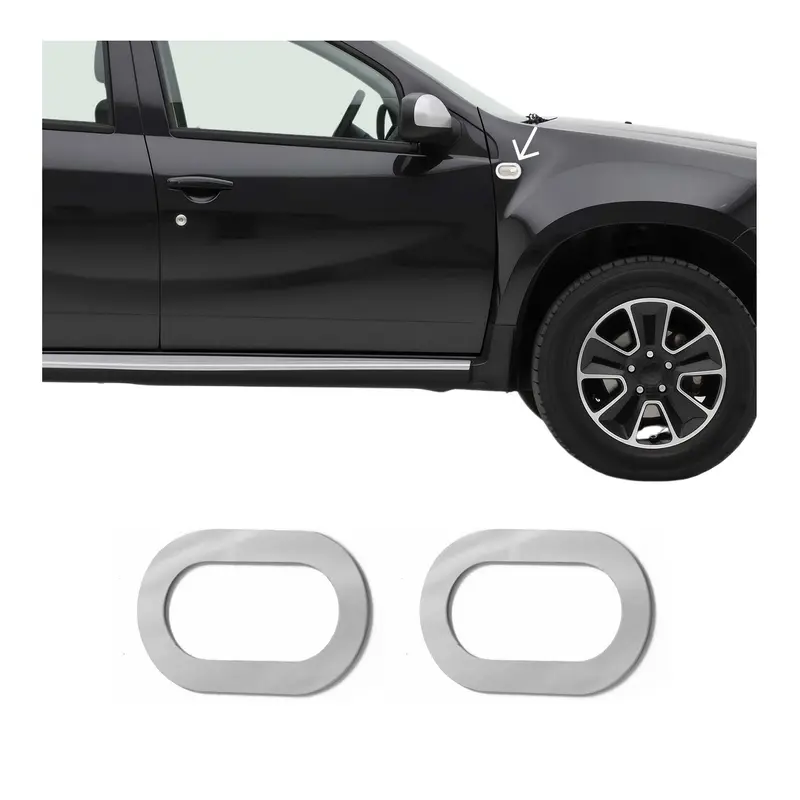 Cadre de clignotant Latéral pour Dacia Lodgy 2013-2021 en acier inox Chromé