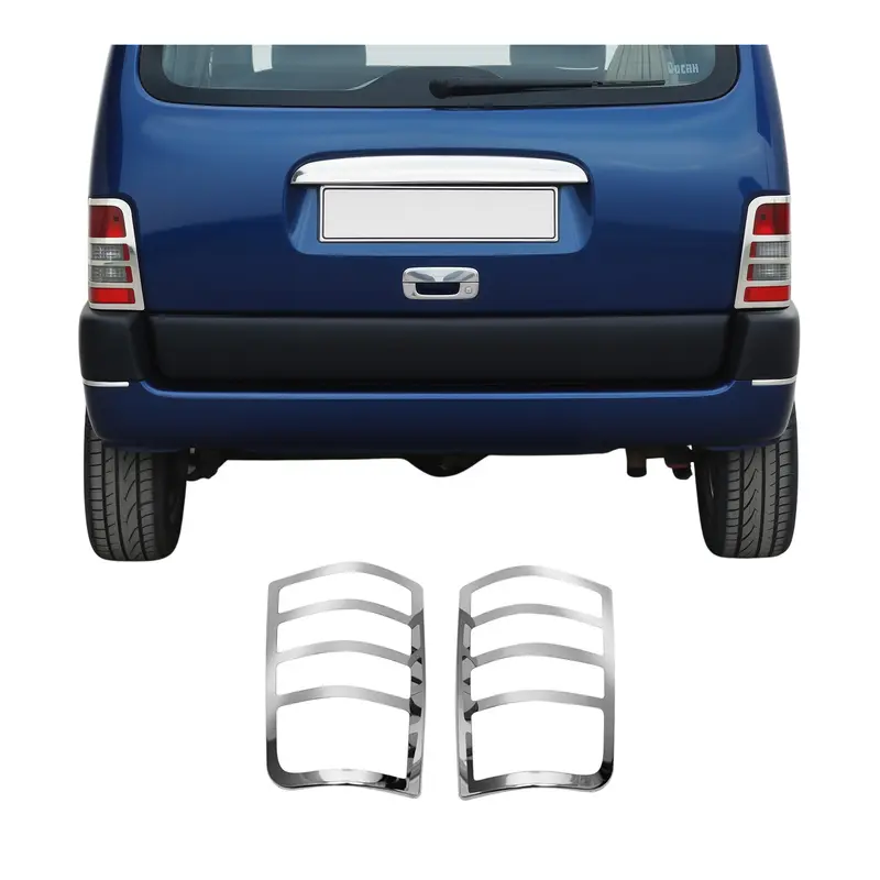 Cadre de Feu Stop Arrière pour Peugeot Partner 1996-2008 acier inox 2 Pcs