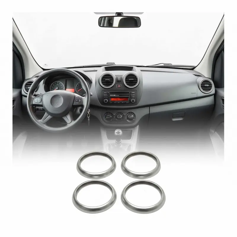 Cadre de ventilation de Cockpit Mercedes-Benz Citan 2012-2021 Chromé Acier Mat