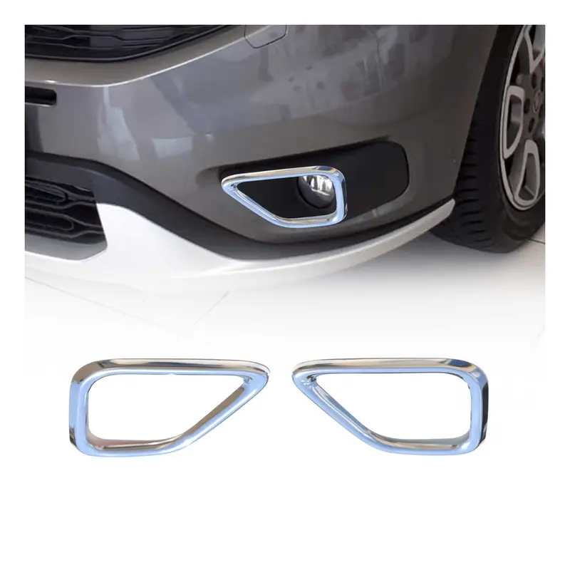 Cadre Phare Antibrouillard pour FIAT Doblo II Facelift 2014-2021 acier inox