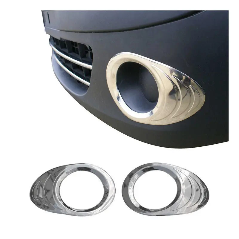 Cadre Phare Antibrouillard pour Renault Kangoo II 2007 en acier inox Chromé