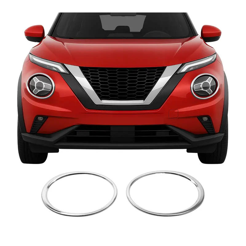 Cadres De Phare Avant pour Nissan Juke 2019-2026 en acier inoxydable 2 Pcs