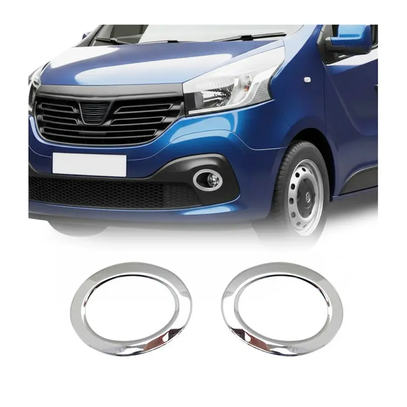 Cadres de Phare Avant - pour Renault Trafic III 2014-2026 inoxy chromé