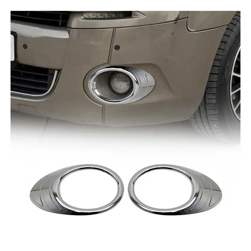 Cadres de Phares Antibrouillard avant pour Peugeot Partner 2008-2012 ABS Chromé