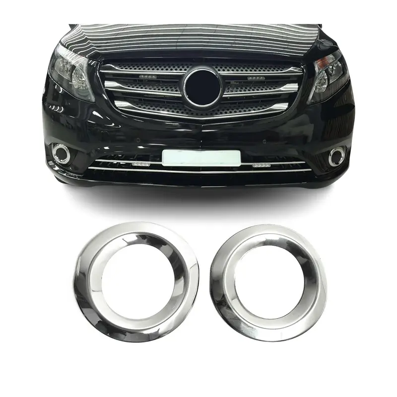 Cadres de phares antibrouillard pour Mercedes Vito W447 2014-2019 Pre-FL acier