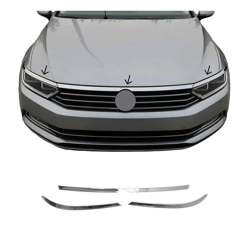 Cadres Phares Antibrouillard pour VW Passat B8 2015-2021 en acier inoxydable