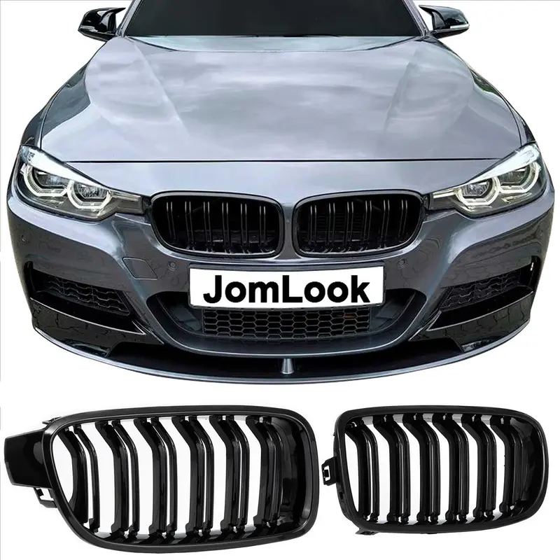 Calandre JOM Pare-chocs avant pour BMW Series 3 F30 F31 2011-2019 ABS Noir 1x