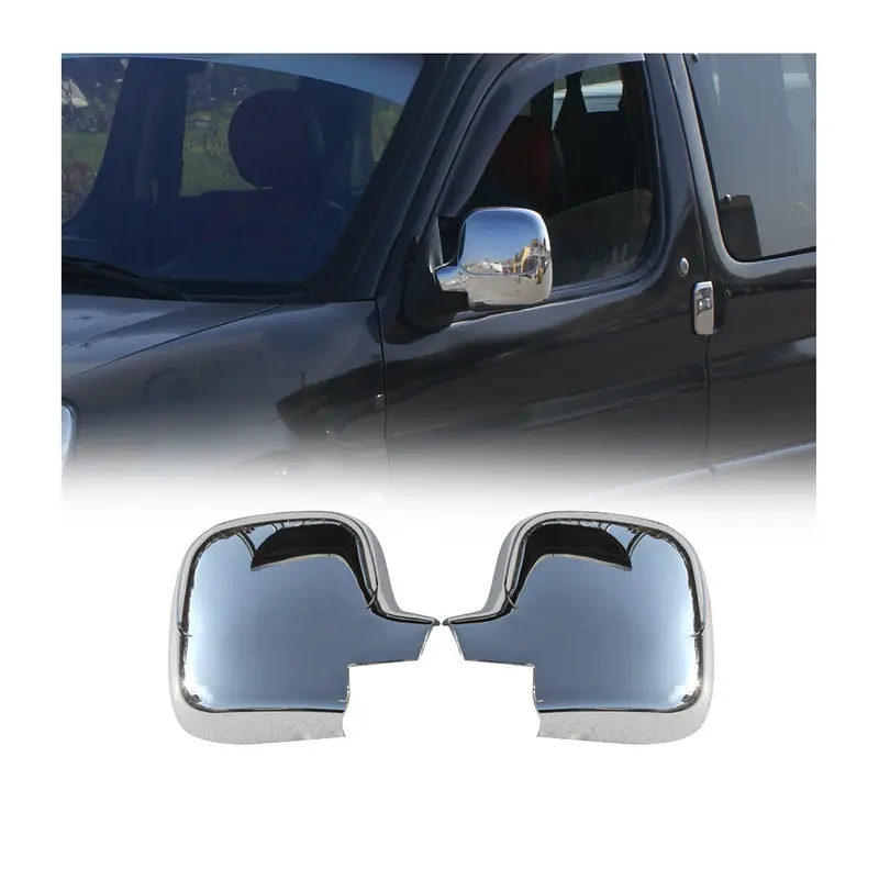 Coques de Rétroviseurs pour Citroen Berlingo II 2008-2012 Pre-FL en ABS Argent