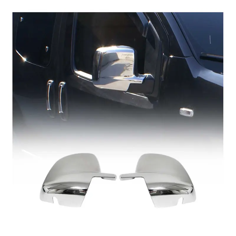 Coques de Rétroviseurs pour Fiat Fiorino 2008-2021 en Acier Chromé Argent