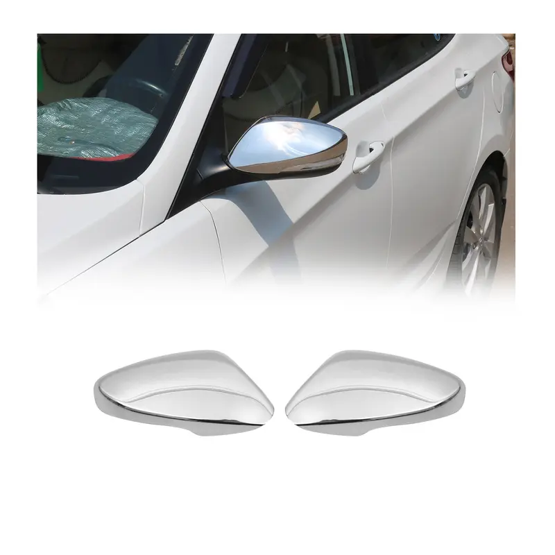 Coques de Rétroviseurs pour Hyundai Elantra mk5 2010-2015 en Chromé Acier Argent