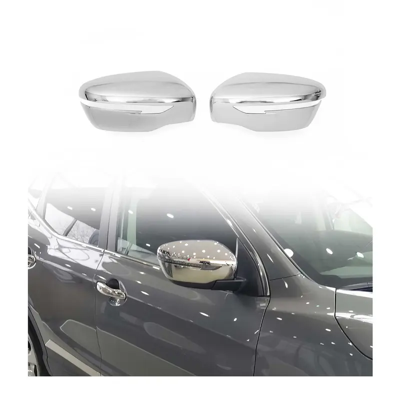 Coques de Rétroviseurs pour Nissan Juke FL 2014-2019 2x Plastique ABS Chromé